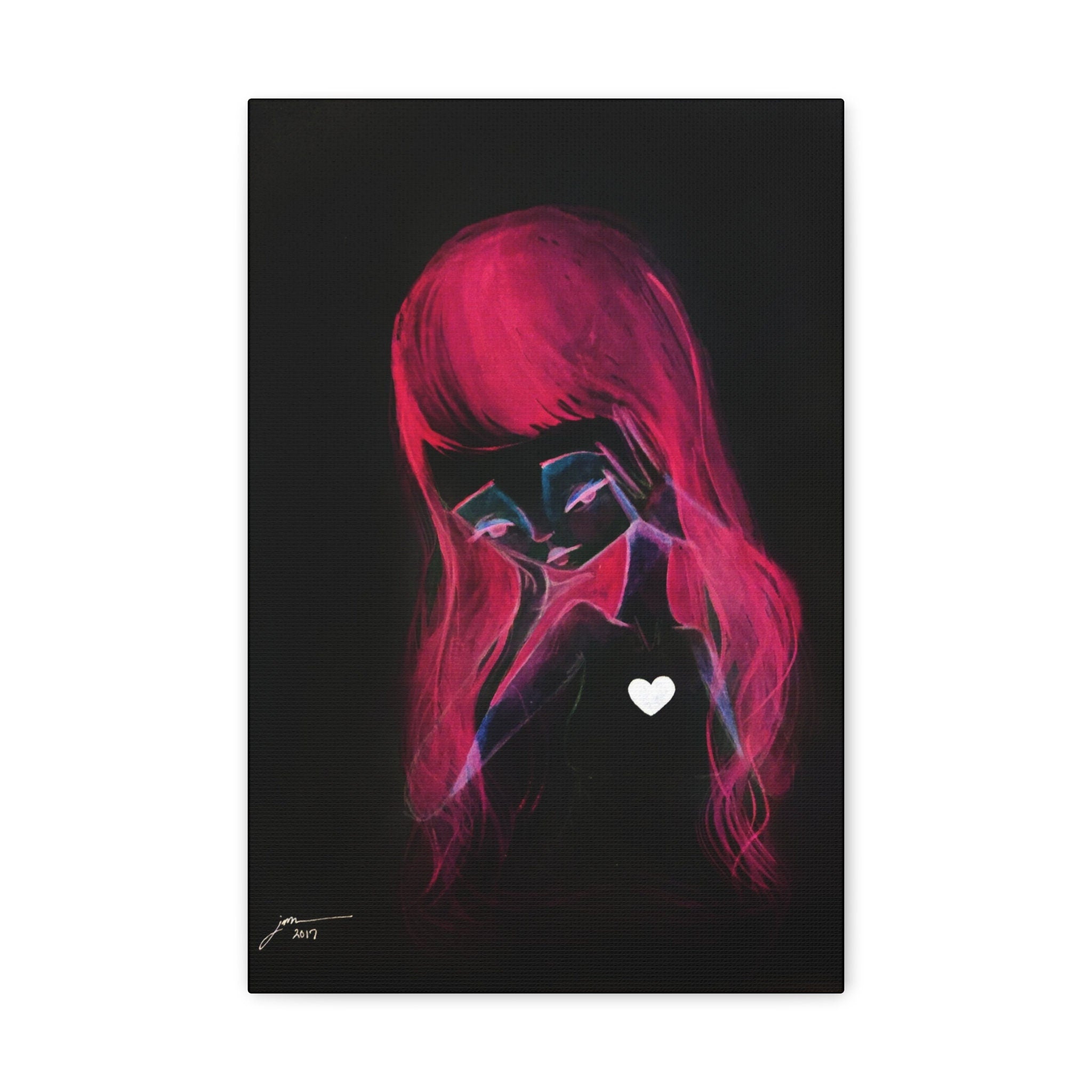 Girl Inverted · Canvas Print