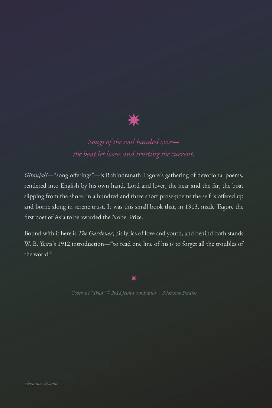 Gitanjali, back cover