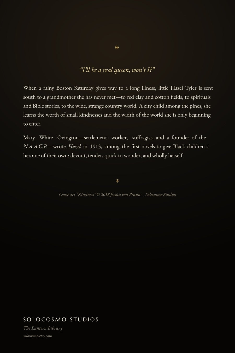 Hazel, back cover