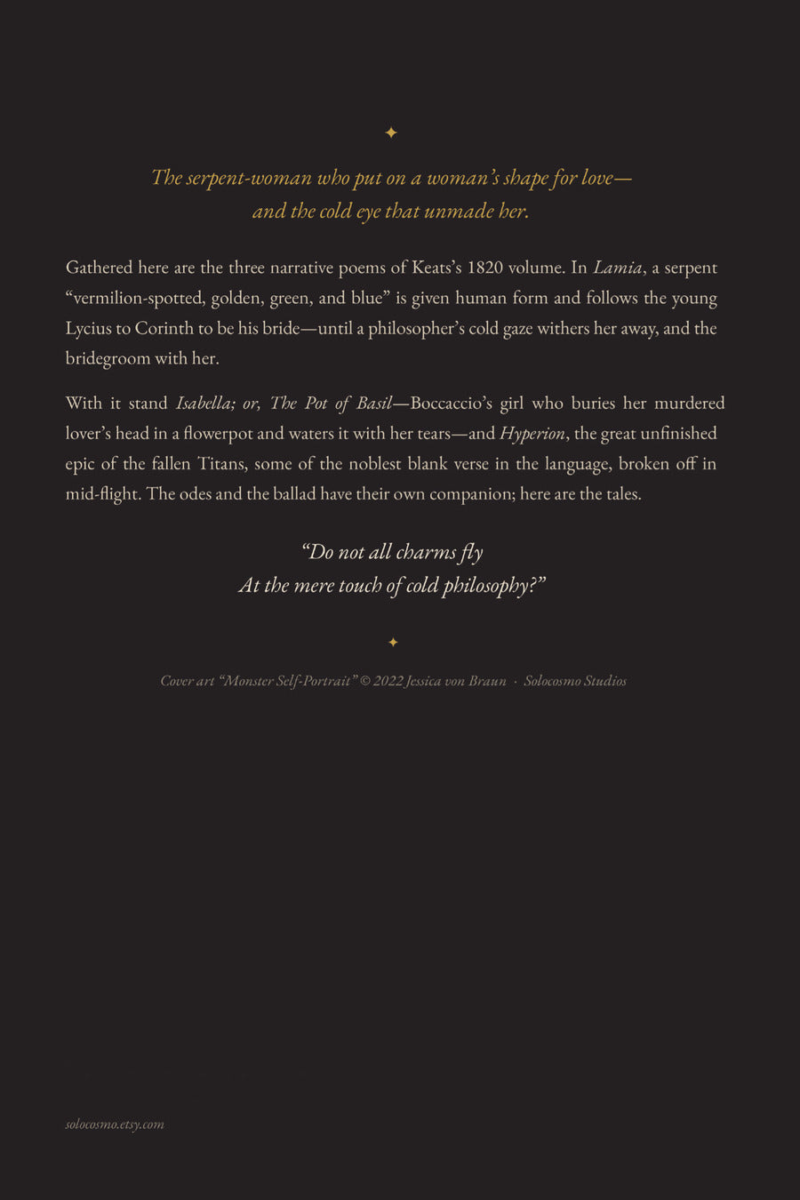 Lamia, back cover