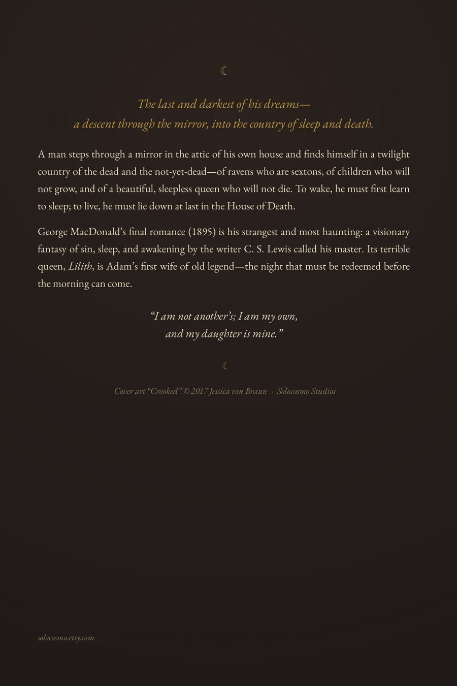 Lilith, back cover