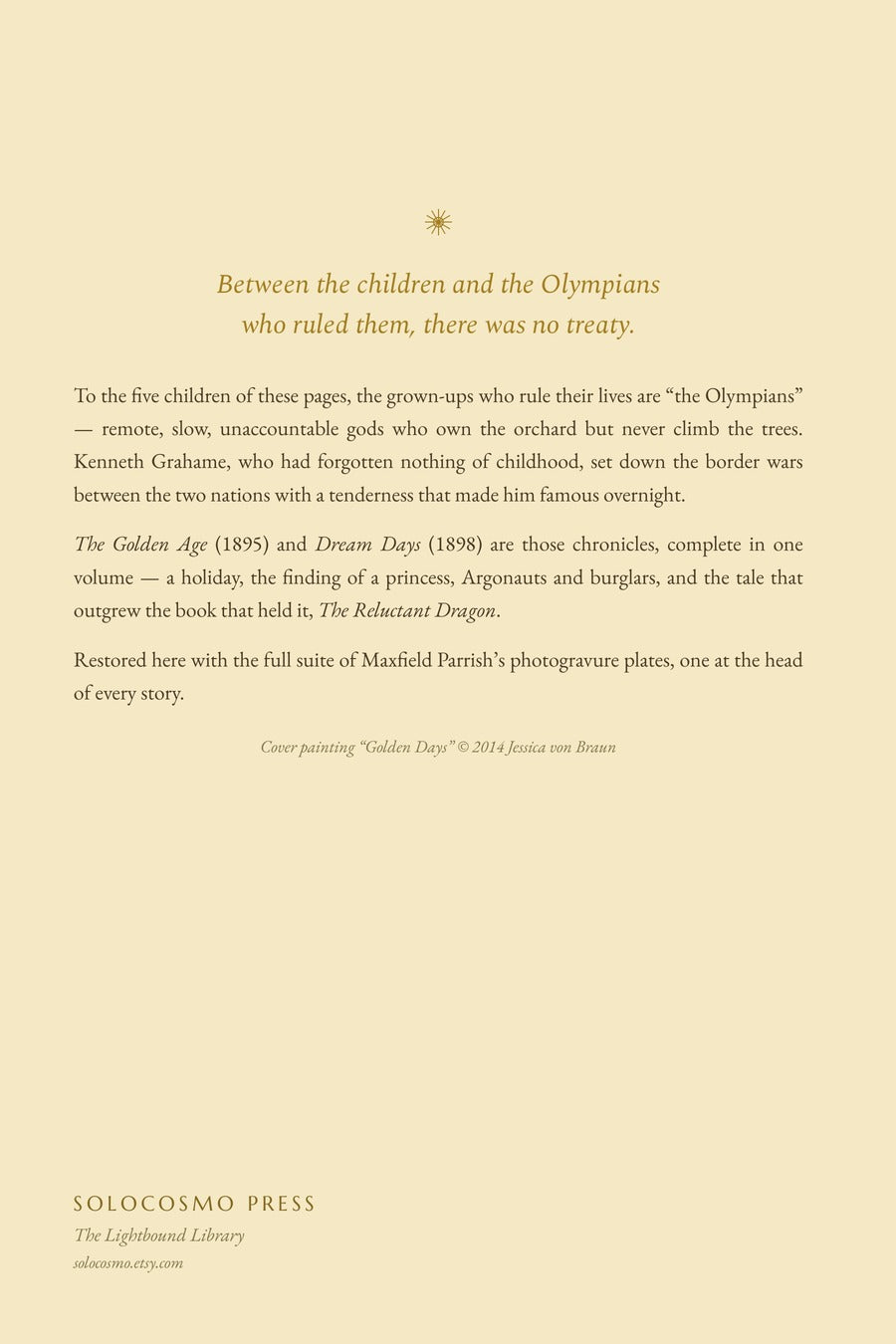 The Golden Age & Dream Days, back cover