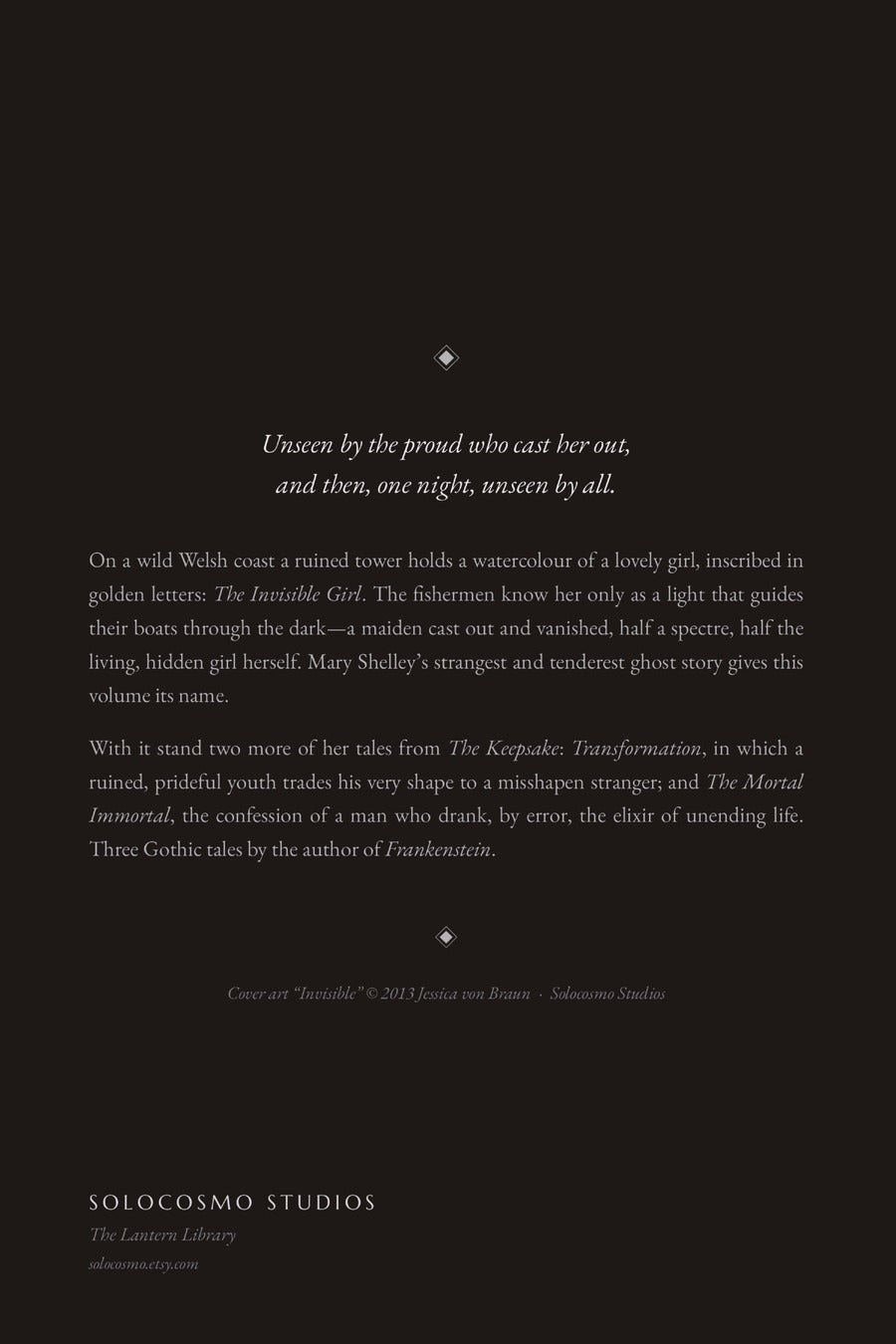 The Invisible Girl, back cover