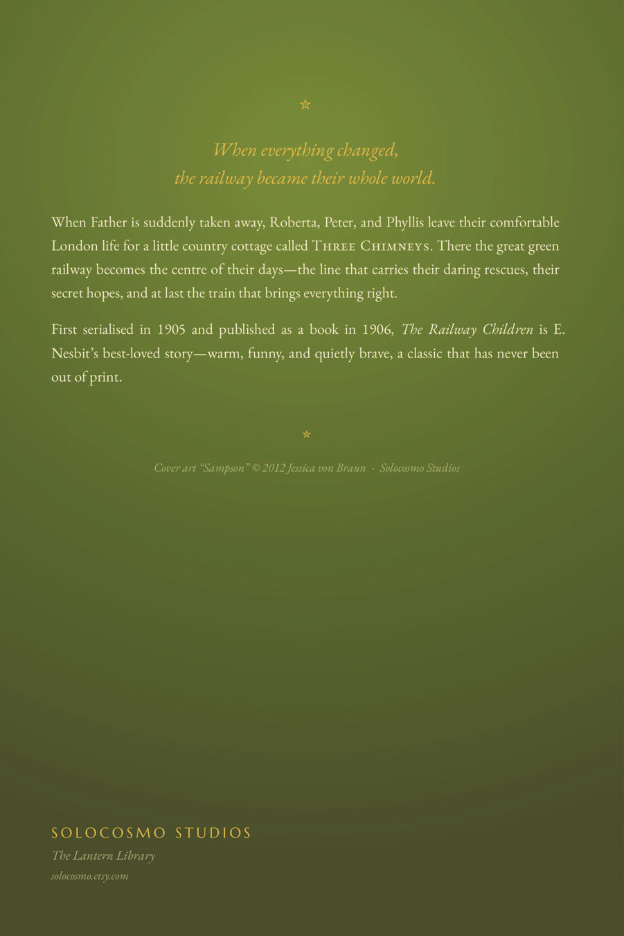 The Railway Children, back cover